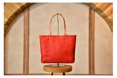 近江牛レザーを贅沢に使った　本革トートバッグ　ルビーレッド【CC39W】