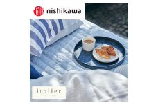 【nishikawa/西川】 itorie(イトリエ)綿麻敷パッド　シングルサイズ/ブルー【P389U】