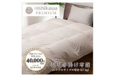 【nishikawa/西川】羽毛合掛けふとん／フランスホワイトダッグ（ミュラー種）90％／0.7kg／シングルサイズ／日本製【P396U】