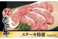 純近江牛特撰ステーキ肉200g×5枚