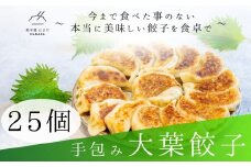 餃子 手包み大葉餃子 25個入り 餃子屋はまだ
