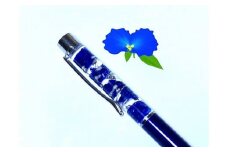 草津あおばなのハーバリウムボールペン(ブルー)