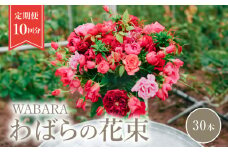 わばら花束30本定期便　１０回分　WABARA  摘みたて ブーケ 花束 Rose Universe