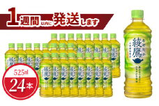 綾鷹 PET 525ml（24本入）飲料 ドリンク お茶 緑茶 コカ・コーラ 水分補給 おすすめ お取り寄せ 買い置き 守山市