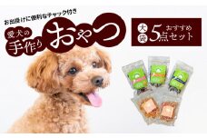 愛犬の手作りおやつ 大袋5点セット  全犬種対象 鹿肉 ペットフード ジャーキー チップス 詰め合わせ