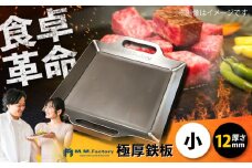 極厚鉄板【小】12mm厚（TS-120）/ 鉄板 バーベキュー BBQ キャンプ アウトドア 極厚 / 栗東市 / M.M.Factory [BIBA014]
