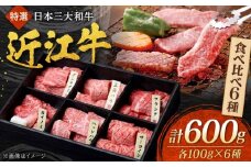 近江牛 バラ・モモ・ロース おまかせ6種 各100g 焼肉すだく 国産牛 / 牛肉 黒毛和牛 食べ比べセット 希少部位 高級 ギフト / 栗東市 / 株式会社総合近江牛商社[BIBX002]