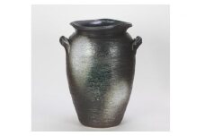 【信楽焼】青窯変壷型 傘立 (534-05)