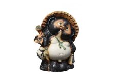 【信楽焼】 開運狸 8号 置物 タヌキ (9012-06)
