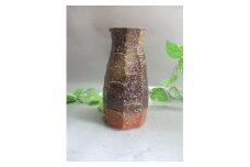 【信楽焼】荒土手づくり面取花入れ　花入　花器　花瓶（nha-001）