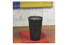 信楽焼 うま泡ビアカップ（黒） 陶器 フリーカップ タンブラー