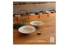 信楽焼 リムボウル（大） 鉄散 ２枚セット【古谷製陶所】