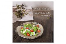 信楽焼 山逢いシリーズ たわみパスタ皿（大） 陶器 【夕暮れ】