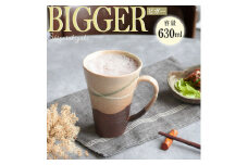 信楽焼 ビアジョッキ ソリ型マグカップ 630ml（やまあい）