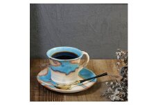 信楽焼 碧水掛け分けコーヒーカップ（トルコ） 陶器