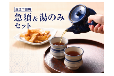 【近江下田焼】＜滋賀県伝統的工芸品＞　急須・湯呑5客セット[№5748-0192]
