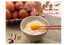 湖南市産　平飼い卵（弥平＆ファイトリッチ）24個[№5748-0204]
