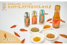 弥平とうがらしぴりり　ホットソースとクラフトスパイスのセット[№5748-0335]