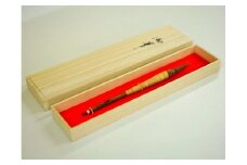 【ギフト用】◆筆龍赤天尾籐巻筆(小細)桐箱入り