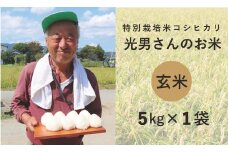 ◆特別栽培米 コシヒカリ  光男さんのお米 玄米  5kg×1袋