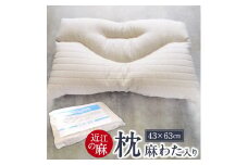 「近江の麻」枕(麻わた入り) 麻絲商会 滋賀県 東近江市 D01 安眠 快眠 熟睡 吸湿 放湿 洗える 通気性 蒸れない まくら ピロー 天然素材 サステナブル 寝具 健康 サポート プレゼント ギフト