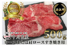 C-E09 令和4年度 全国肉用牛枝肉共励会 最優秀賞受賞 中川牧場 近江牛 ロース または 肩ロース すき焼き用 ［髙島屋選定品］