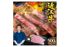 近江牛 ロース ステーキ 2枚500g （250gｘ2枚） 本多商店 滋賀県 東近江市 D15 近江牛 ロース ステーキ 牛肉 和牛 肉 霜降り 柔らかい 美味しい ギフト プレゼント 贈答品 お取り寄せ 高級