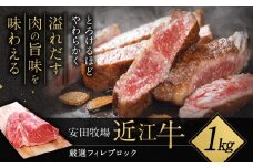 AF-G01 厳選フィレブロック　１kg 安田牧場 近江牛 牛 牛肉 国産 和牛 近江牛 ブランド牛 近江牛 牛肉 近江牛 近江牛 贈り物 ギフト 近江牛 やきしゃぶ 近江牛 国産 近江牛 滋賀県 近江牛 東近江市近江牛 近江牛 霜降り 日本三大和牛 ふるさと納税 ブランド牛 赤身 ギフト 贈り物 高級 人気 近江 東近江市 滋賀県