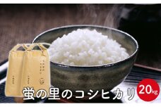 【令和6年産新米】蛍の里のコシヒカリ　20kg [№5694-0445]