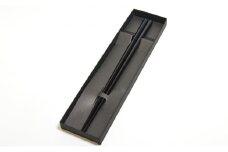 「近江の名工　石久仏壇店」　漆塗り箸　すりはがし　黒23cm [№5694-7221]0455