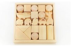 国産ひのき積み木セット（M） [№5694-0508]