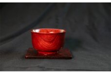 【usiru（ウシル）】漆のコースター＋ぐい飲みセット　赤 [№5694-7241]0550