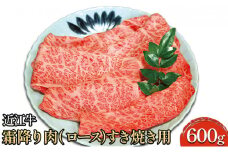 近江牛霜降り肉（ロース）すき焼き用 600g [№5694-0700]