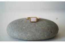 池蝶貝（イケチョウガイ）レグタングルリング【13号】 [№5694-0783]