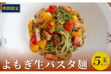 【数量・期間限定商品】よもぎ生パスタ麺(5玉セット) [№5694-0859]