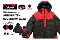 NANGA 30th Anniversary AURORA TEX COMBI DOWN JACKET ブラック×レッド・L [№5694-7622]0944