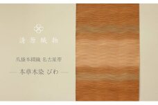 爪掻本綴織 名古屋帯＜本草木染　びわ＞ [№5694-0969]