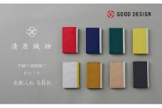 【グッドデザイン賞2017受賞】手織り絹綴織で仕立てた　名刺入れ　鉄紺 [№5694-7652]0952