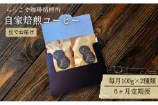 【定期便】6ヶ月連続でお届け便　らっこや珈琲焙煎所　自家焙煎コーヒー（豆） 珈琲 コーヒー 珈琲豆 コーヒー豆