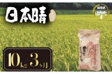 【 令和7年産 新米 10kg 定期便 3ヶ月 】 日本晴 米 玄米 国産 滋賀県 日野町 農家直送 お米 おこめ こめ 産地直送 ふるさと納税