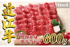 近江牛 焼肉 盛り合わせ 600g 冷凍 赤身 カタ モモ 和牛 黒毛和牛 冷凍 牛肉 牛 ふるさと納税 ブランド 三大和牛 贈り物 ギフト 国産 滋賀県 竜王町 澤井牧場 神戸牛 松阪牛 に並ぶ 日本三大和牛