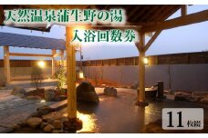 蒲生野の湯 入浴回数券 ( 11枚綴り ) チケット 温泉利用券 温泉 天然温泉 露天風呂 サウナ ジェットバス 電気風呂 滋賀県 竜王町 送料無料 