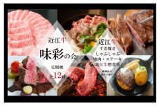 【近江牛と惣菜の定期便【味彩の会】全12回】肉 牛肉 ブランド牛 三大和牛 和牛 黒毛和牛 バーベキュー 贈り物 ギフト プレゼント 冷凍 滋賀県 竜王