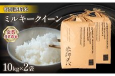 新米 ミルキークイーン 10kg × 2袋 ( 令和7年産 2025年産 ブランド 米 20kg rice 精米 白米 ご飯 内祝い 十六代目米師又八 謹製 もちもち 国産 送料無料 滋賀県 竜王 ふるさと納税 )