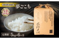 【 先行予約 】 新米 定期便 夢ごこち 5kg × 6ヶ月 (令和7年産 2025年産 ブランド 米 rice 精米 白米 ご飯 内祝い 十六代目米師又八 謹製 もちもち 国産 送料無料 滋賀県 竜王 ふるさと納税 )