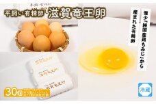 平飼い有精卵 滋賀竜王卵 30個 ※割れ保証計3個 ( こんもり盛り上がるプルプルな卵白 滋賀竜王卵 新鮮 平飼い 卵 純国産 鶏もみじ 大人気 たまご 鶏卵 卵黄 エッグ 希少 たまごかけ ご飯 玉子 タマゴ 玉子焼き たまご焼き すき焼き 鶏 ケーキ 産地直送 国産 滋賀県 竜王町 ふるさと納税 )