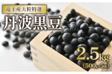 丹波黒豆 2.5kg 大粒特選 令和6年産 黒大豆 500g × 5袋 竜王産 大豆 黒豆 滋賀県 竜王町 黒豆  産地直送 送料無料