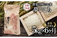 【 先行予約 】令和7年産 新米 5kg 定期便 6回 夢ごこち 農家自慢のお米 近江米 ( 2025年産 6ヶ月 連続 お届け 白米 精米 お米 おこめ ブランド米 産地直送 農家直送 送料無料 滋賀県 竜王 ふるさと納税 ) 