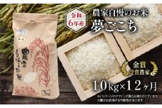 【 先行予約 】 令和6年産 新米 定期便 12回 夢ごこち 10kg 農家自慢のお米  ( 12ヶ月 2024年産 金賞受賞米 金賞受賞農家 白米 精米 お米 おこめ ブランド米 産地直送 農家直送 送料無料 滋賀県 竜王町 ふるさと納税 )