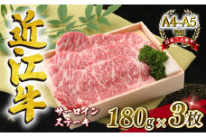近江牛 サーロインステーキ 約540g（ 約180g × 3枚 ） A4 ~ A5 ランク 毛利志満 ( 近江牛 ブランド和牛 近江牛 牛肉 近江牛 ステーキ 国産 近江牛 人気 近江牛 神戸牛 松阪牛 に並ぶ 日本三大和牛 ふるさと納税 )